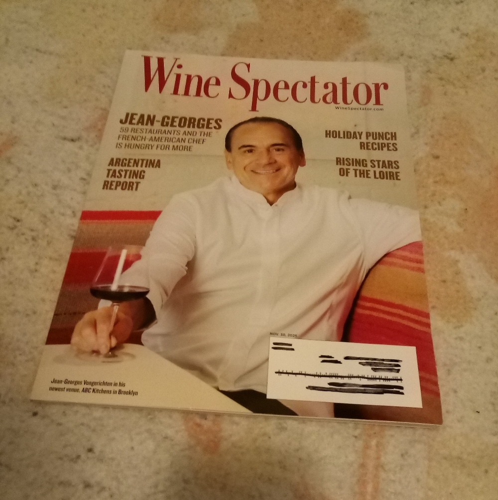 Wine Spectator Magazine Jean-Georges Vongerichten November 30 2025